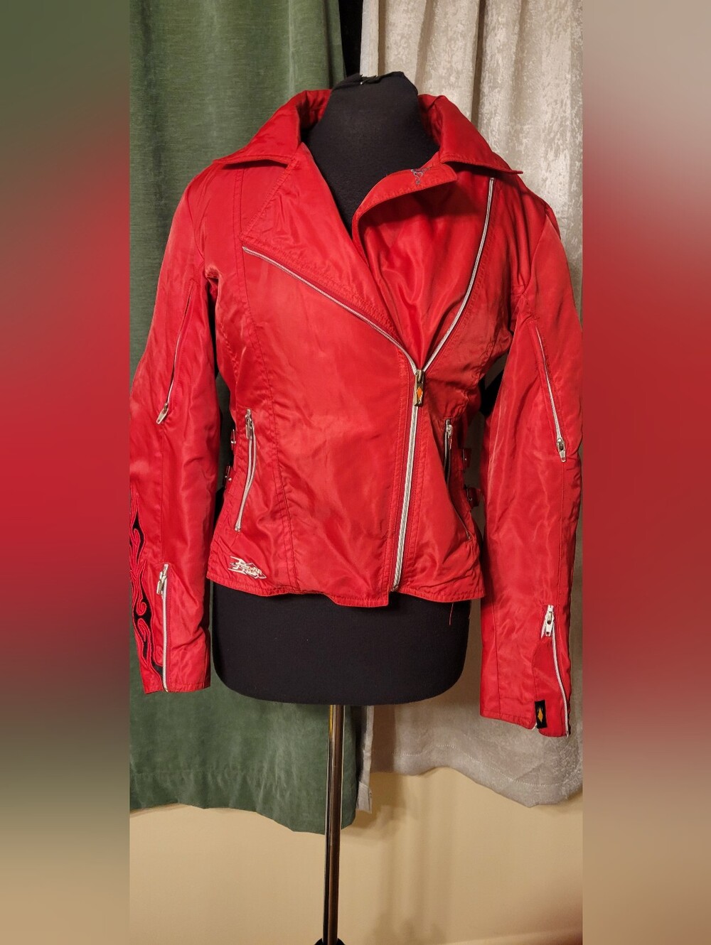 Red Women's Moto Jacket - Brand Unknown